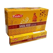 Tridev Hand Rolled Sandalwood Incense Sticks Premium Scent Masala Agarbatti 180g - £17.82 GBP
