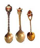Canada Niagara Falls Toronto Maple Leaf Silver Gold Plate Souvenir Spoon... - €12,69 EUR
