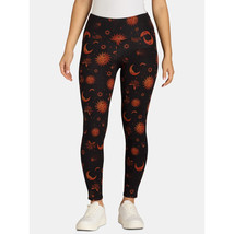 No Boundaries Ankle Leggings X-SMALL (0-2) Halloween Orange Sun Print New - $13.54