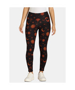No Boundaries Ankle Leggings X-SMALL (0-2) Halloween Orange Sun Print New - $13.54
