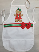 Girls  Personalized Apron, Christmas Gift For Kids,Girls Gingerbread Apron - £13.40 GBP