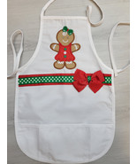 Girls  Personalized Apron, Christmas Gift For Kids,Girls Gingerbread Apron - £13.39 GBP