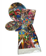 Super Mario Party Decorations Banners Plate Napkins tablecloth for 10 Guest - $11.20