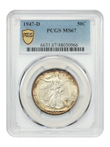 1947-D 50C PCGS MS67 - £1,218.40 GBP