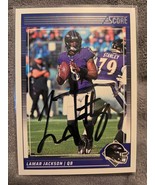 Lamar Jacksom Hand Signed Panini Football Card Autographed Baltimore Ravens - $61.74 CAD