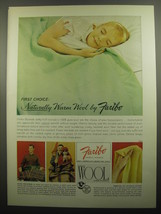 1960 Faribo Wool Blanket Advertisement - First Choice: Naturally warm wool - £11.75 GBP