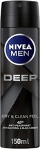 NIVEA MEN Antiperspirant Spray for Men, DEEP Black Carbon Antibacterial,... - $37.00