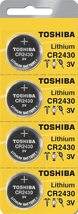 Toshiba CR2430 3 Volt Lithium Coin Battery (4 Batteries) - £5.97 GBP