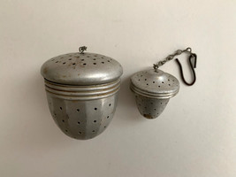 Vintage Aluminum TEA INFUSER STRAINERS Set of 2 - £9.49 GBP