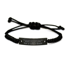 Motivational Christian Black Rope Bracelet, If you are more fortunate than other - £19.69 GBP