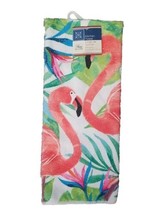 Home Collection Flamingo Kitchen Towel 15&quot; X 25&quot; Tropical One Side Print - £3.02 GBP