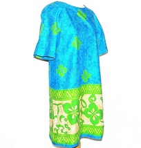 Malihini Hawaii Designers Collection Hawaiian Barkcloth Border Print Dress sz 12 - £50.33 GBP