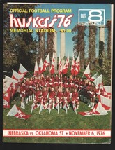 Oklahoma State vs Nebraska NCAA Football Game Program 11/6/1976-Memorial Stad... - $47.53