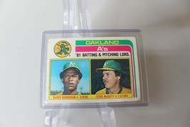 1982 Topps “‘81 Batting Pitching Leaders” Rickey Henderson Steve McCatty #156 - £10.86 GBP