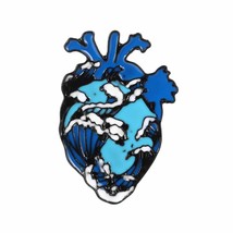 Jewelry Cartoon Marine Style Lapel Pin Enamel Anatomy Heart Brooch Badge(1) - £7.79 GBP