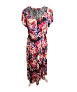 Torrid Midi Dress L Floral Lace  Studio Knit Asymmetric Hem Stretch Femi... - $609.47 MXN