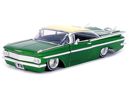 1959 Chevrolet Impala Lowrider Green Metallic with Cream Top and Wire Wheels &quot;St - £33.88 GBP