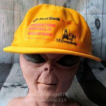 Vintage First Bank Volunteer City of Milwaukee Wisconsin Mesh Snapback H... - $16.83