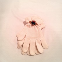 Girls Gloves Le Tricot Size 4-7Y NWT White Color Flowers - $5.94