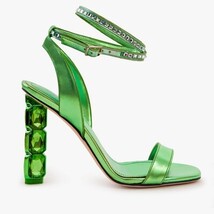 The Torola Green Stony Heel Leather Women Sandal Final Sale! image 8