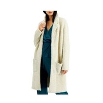 Alfani Womens XL Pure Ivory Eyelash Knit Long Sleeve Cardigan Sweater NWD BI65 - £27.02 GBP