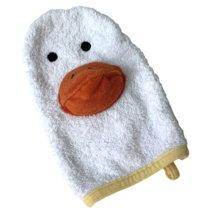 Vintage Gymboree White Duck Washcloth Kids Hand Towel Puppet Orange Beak... - $12.86