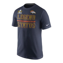 Nike Youth Denver Broncos  Superbowl50 Legend Status  Parade T-Shirt Navy Blue-L - £13.93 GBP