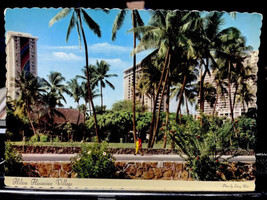 Postcard Waikiki Beach Honolulu , HI  Hilton Hawaiian Village Rainbow Mural 1969 - £4.89 GBP