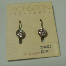 Monsoon Treasures 925 Sterling Silver Vermeil Hook Earrings - $18.80