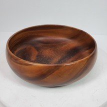 Vintage Asian Wood Serving Bowl 9.5 Inch - £13.55 GBP