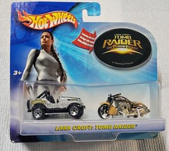 Hot Wheels Lara Croft Tomb Raider Jeep &amp; Motorcycle Mint 2003 Diecast - £9.40 GBP