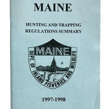 Maine 1997-98 Hunting &amp; Trapping Regulations Vintage 1st Printing Bookle... - $19.99