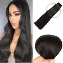 Tape in Hair Extensions Human Hair Straight Real Human Hair Extensions (18&quot;) - £19.66 GBP