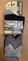 Cabot &amp; Sons Hiking Crew Socks Mens Merino Wool Blend USA Made Moisture Wicking - £18.76 GBP