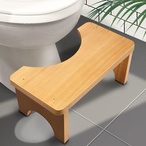 Toilet Stool Squat Adult, Wood Poop Stool for Bathroom Adults, 7 Inch He... - $27.49 CAD