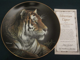 Siberian Tiger Collector Plate Martiena Richter Nature's Majestic Cats - $29.99