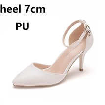 Crystal Queen Large Size Sandals Stiletto Pointed White High Heel Sandals Elegan - £29.67 GBP