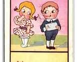 Comic Bashful Children What&#39;ll You Give Me 1911 DB Postcard S1 - $4.90