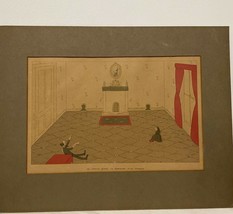 Vintage Illustration &quot;Mr Tennyson, Reading &#39;In Memoriam&#39; to His Sovereign&quot; - £10.65 GBP