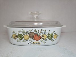 Vintage Corning Ware SPICE of LIFE L’Echalote Casserole A-1-B w/ Pyrex Lid 1 Qt - £19.10 GBP