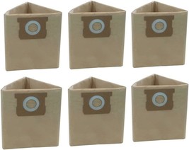 Pack 6 Vacuum Bags For Porter Cable and Stanley 4 Gallon 5 Gal Shop Vac Replacem - £28.40 GBP