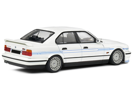 1994 BMW E34 Alpina B10 BiTurbo White with Blue Stripes 1/43 Diecast Mod... - $43.64