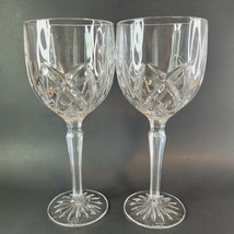 Waterford Marquis BROOKSIDE 8 5/8&quot; Set of 2 GOBLETS Wine Water Glasses - $46.45