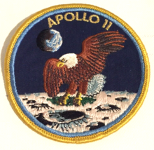 Apollo 11 Embroidered Patch Eagle Moon Landing 4&quot; NASA - £9.47 GBP