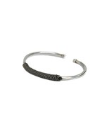Silver Boho Tube Bracelet, Delicate Cuff Bracelet for Her, Stacking Bangle - £17.18 GBP