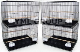 YML 4x2474BLK Lot of 4, .5 in. bar spacing small breeding cages in Black. - £448.23 GBP