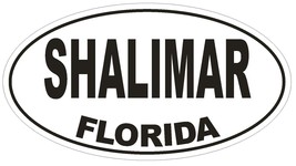 Shalimar Florida Oval Bumper Sticker or Helmet Sticker D1597 Euro Oval - $1.39+