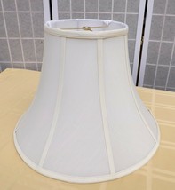 Vintage Fabric Lamp Shade  Bell White LIned 12&quot; Tall  x 17&quot; Wide #Q - £7.92 GBP