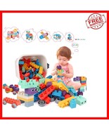 Colorful Soft Building Blocks Set - Educational Fun for Kids Aged 18  to 6 - $39.93 CAD