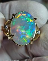 Natural Ethiopian Opal Ring 925 Sterling Silver Bridesmaid Certified Opal Ring - £99.91 GBP